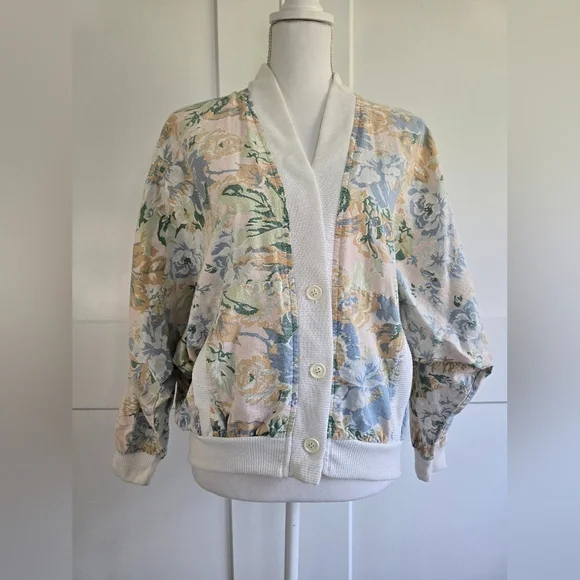 Vintage Tony France Floral Button-Up Cardigan - Picture 2 of 8